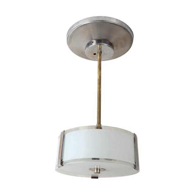 Mid-Century Modern Chrome and Frosted Glass Table Lamps - a Pair For Sale - Image 4 of 11