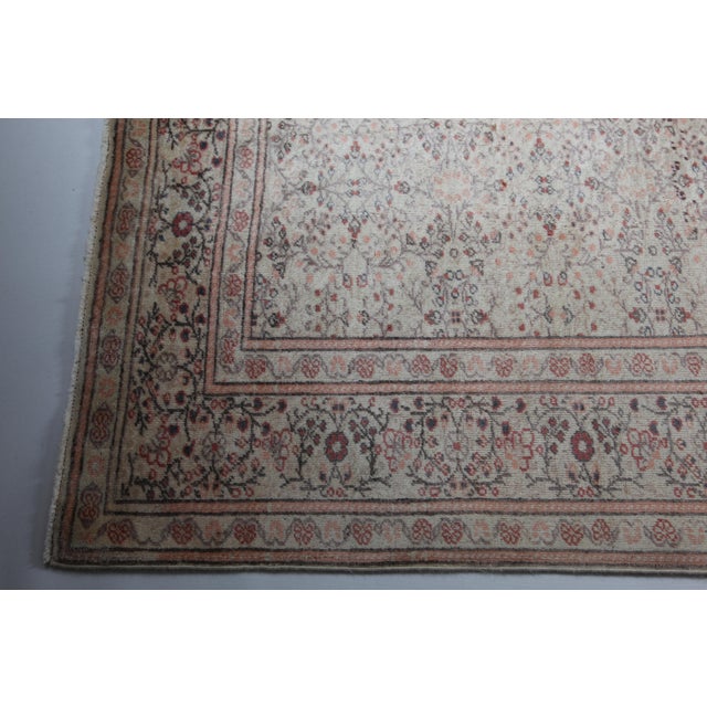 Textile 1950s Vintage Turkish Floral Rug -8' 7'' X 11' 10'' For Sale - Image 7 of 14