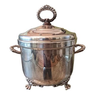 Vintage Mid Century Modern Christofle Style Ice Bucket For Sale