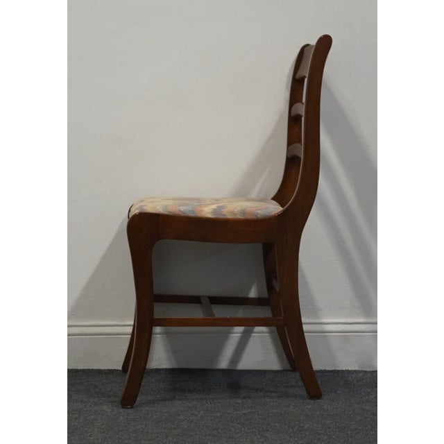 Mid 20th Century Vintage Antique Solid Cherry Country French Dining Side Chair W. Carved Rose Crest For Sale - Image 5 of 9