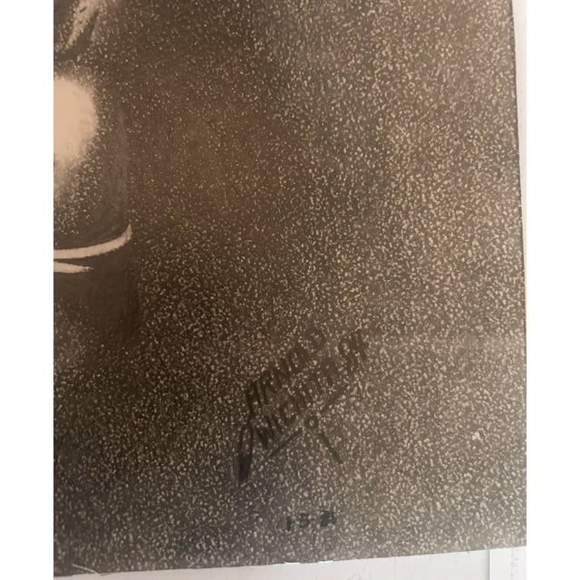 Paper Vintage Original Signed "Geronimo" Graphite Drawing by Arnold Wichita For Sale - Image 7 of 14