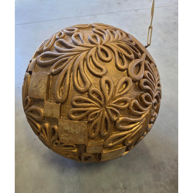 Vintage Colossal Department Store 2 Ft Gold Ornament Window Display For Sale In Sacramento - Image 6 of 12