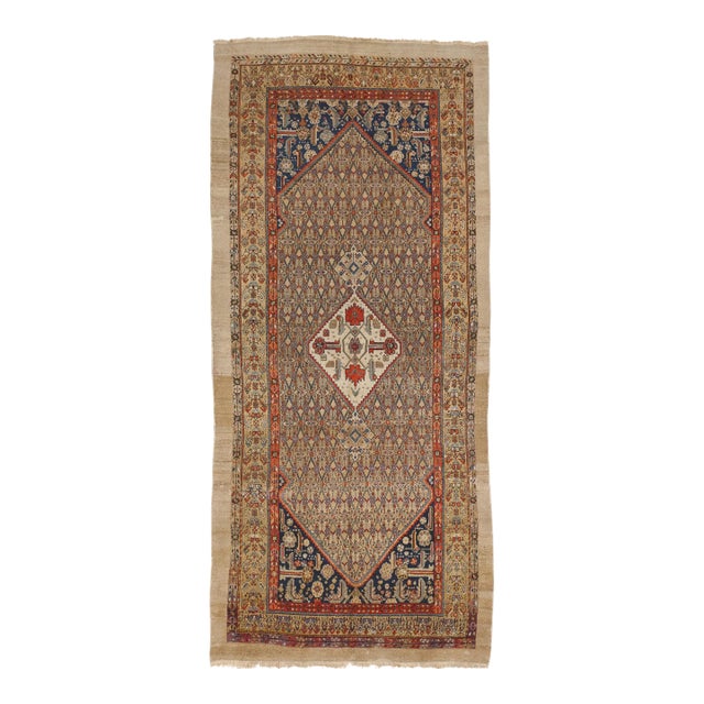 1930s Hand Knotted Persian Malayer Rug 5'2"x 11'7" For Sale