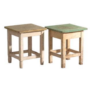 Bedside Tables in Pine, Central Europe, 1940, Set of 2 For Sale