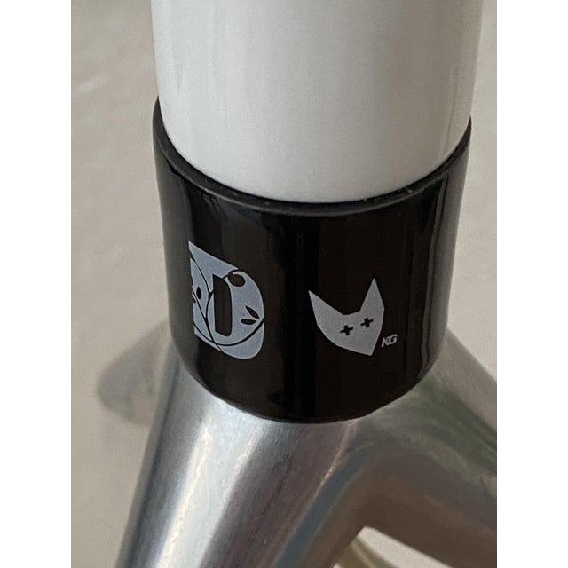 Designer lamp from Deshoulières, the largest French porcelain manufacturer, founded in 1799. This unusual model is shaped...