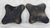 Mid-Century Modern Mid-Century Asian Black Chalkware Amoebic Wall Hanging Sculptures - A Pair For Sale - Image 3 of 10