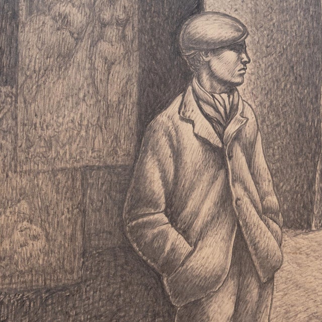 Mexican 'The Quiet Vicolo, Rome' by Rafael Navarro Barajas, 1956, Midcentury Mexican Modernist, Jalisco For Sale - Image 3 of 8