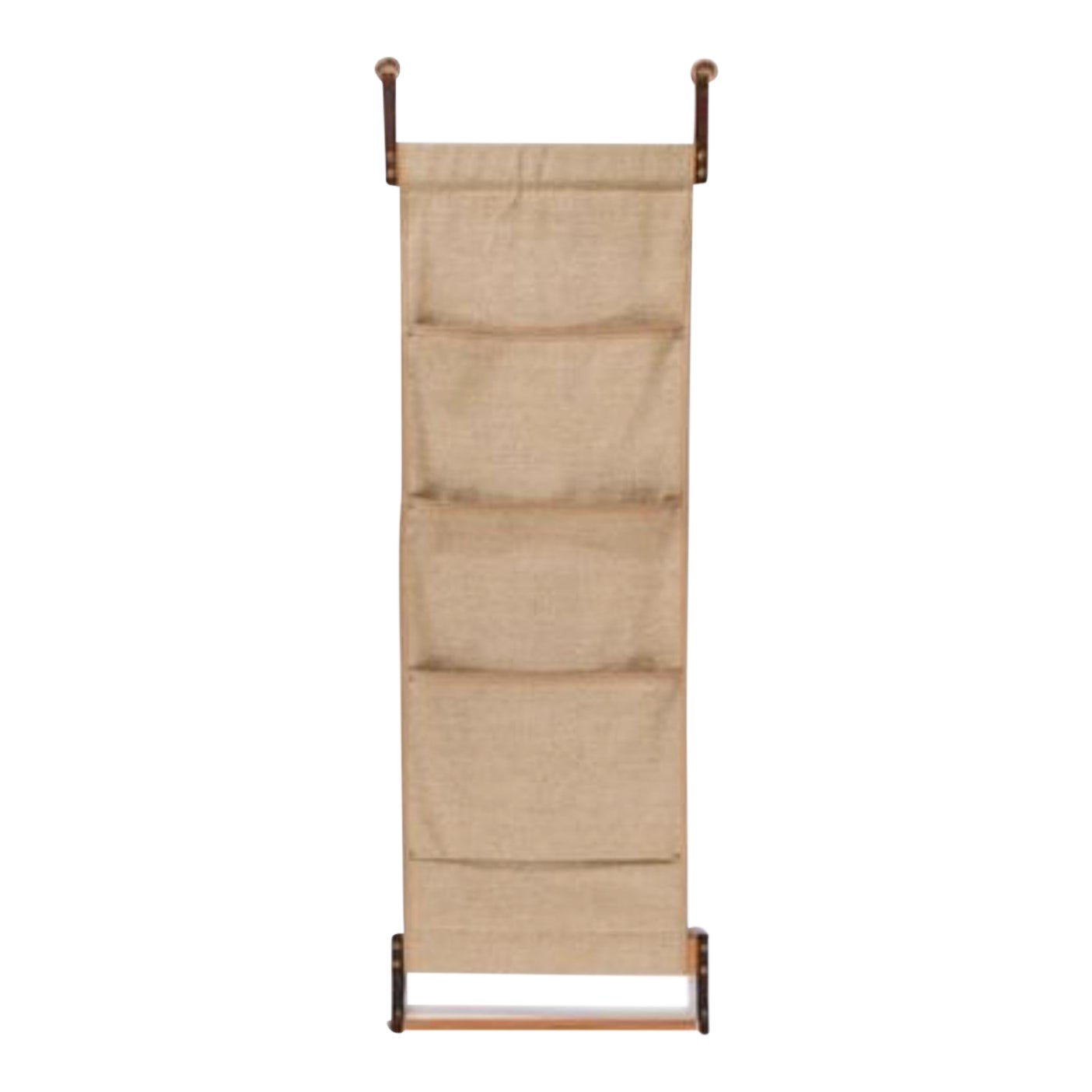 Mid Century Wallmount Canvas Leather Magazine Rack Chairish