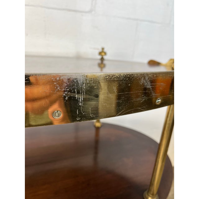 LaBarge Hollywood Regency Brass and Glass Hooved Feet Cocktail Table, 1960s For Sale - Image 11 of 12