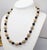 Vintage 1960s Signed Napier Goldtone & Black Beaded Necklace For Sale In Philadelphia - Image 6 of 9