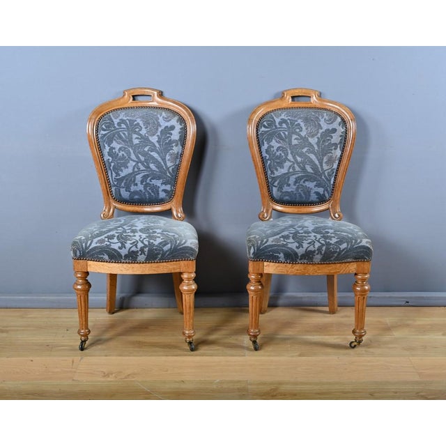 Louis-Philippe Style Oak Chairs, 1950s, Set of 2 For Sale - Image 3 of 18