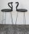 Nobu Tanigawa for Fasem Italy "Nardis" Black Bar Stools with Back- A Pair For Sale In Palm Springs - Image 6 of 13
