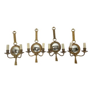 Vintage Bronze Wall Lights by Henri Petitot, 1950s, Set of 4 For Sale