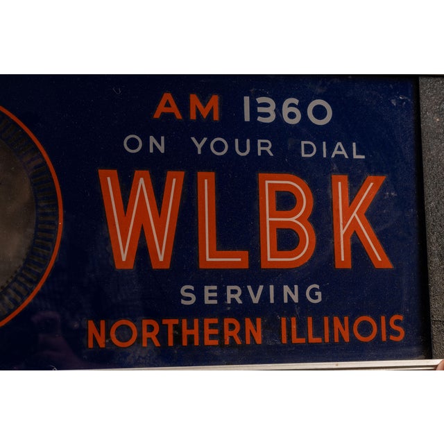 Vintage Glass Panel WLBK Wall Clock For Sale In Chicago - Image 6 of 6
