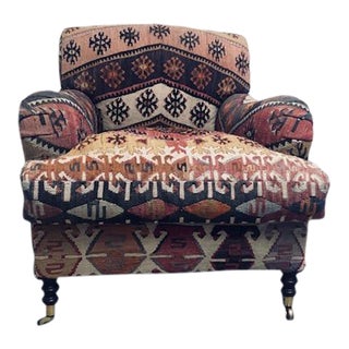2000s George Smith Kilim Signature Standard Arm Chair For Sale