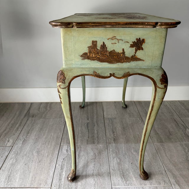 French 19th Century Painted Lady’s Desk or Vanity For Sale - Image 3 of 12