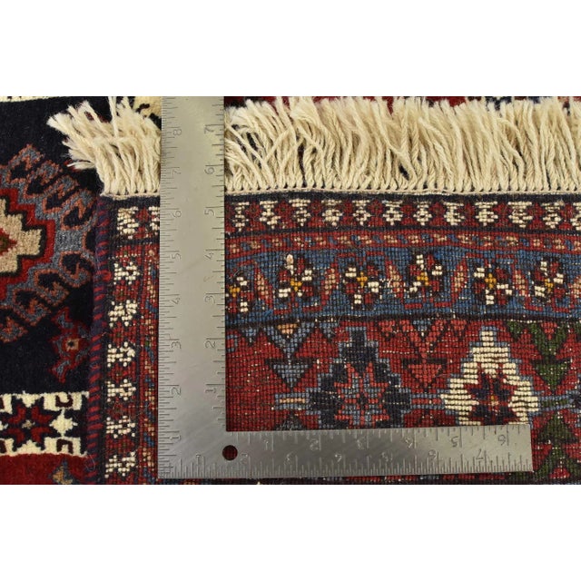 Yalameh Rug 5'1'' X 6'10'' Multicolor Wool Vintage Tribal Hand-Knotted Carpet For Sale - Image 12 of 12