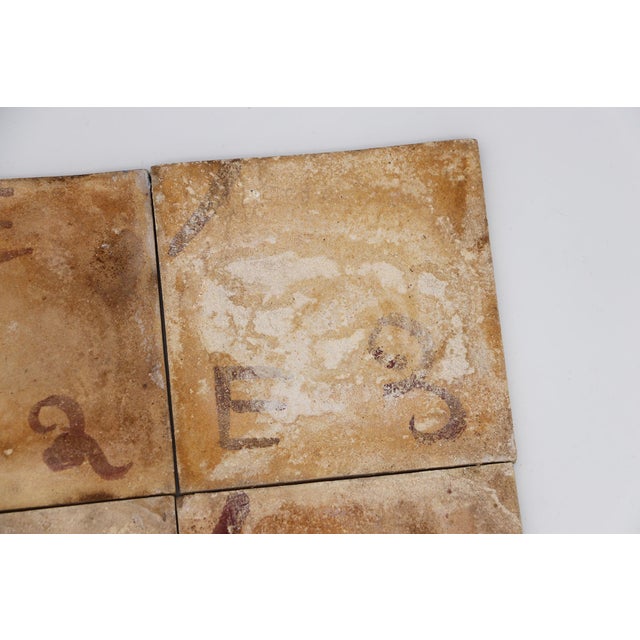 19th Century Set of Four Tiles Depicting a Couple, Portuguese For Sale - Image 10 of 10