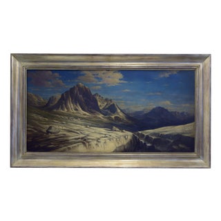 Paolo De Robertis, Glacier, 1980s, Oil on Canvas, Framed For Sale