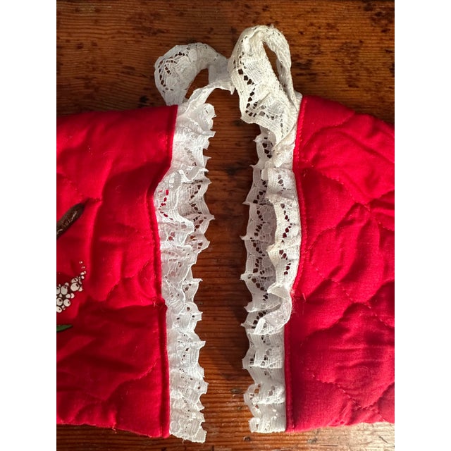 Textile Vintage Mallard and Goose Christmas Stockings-A Pair For Sale - Image 7 of 10