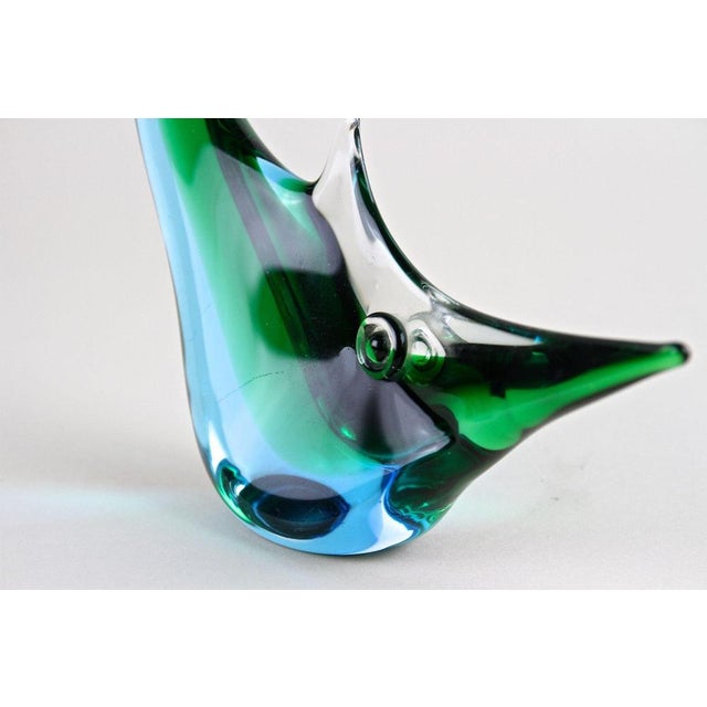 Mid-Century Murano Glass Fish Sculpture in Blue and Green Tones, Italy, 1970 For Sale - Image 14 of 18