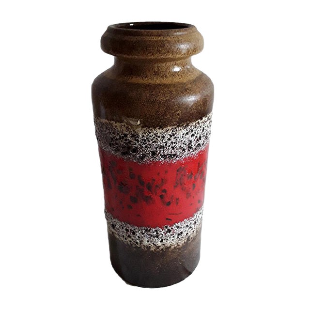 Vintage Fat Lava Style Ceramic Model Number 517-30 Vase with
