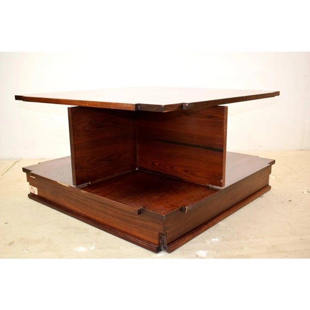 Coffee table by the fratelli saporiti, italian production of the 60s. the table is made of wood. the condition is good...
