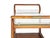 Tan Mid-Century Wood Brass and Glass Trolley attributed to Giovanni Gariboldi, 1950s For Sale - Image 8 of 10