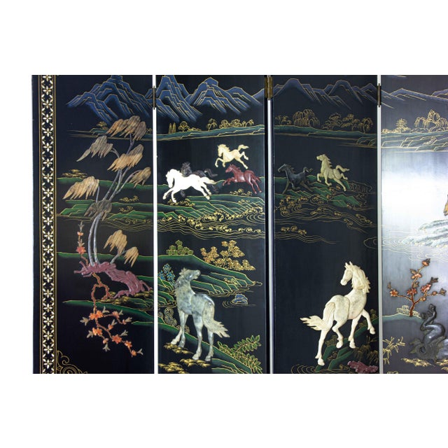 This unique room divider is a true masterpiece with its incredible details in the inlay figures as well as in the...