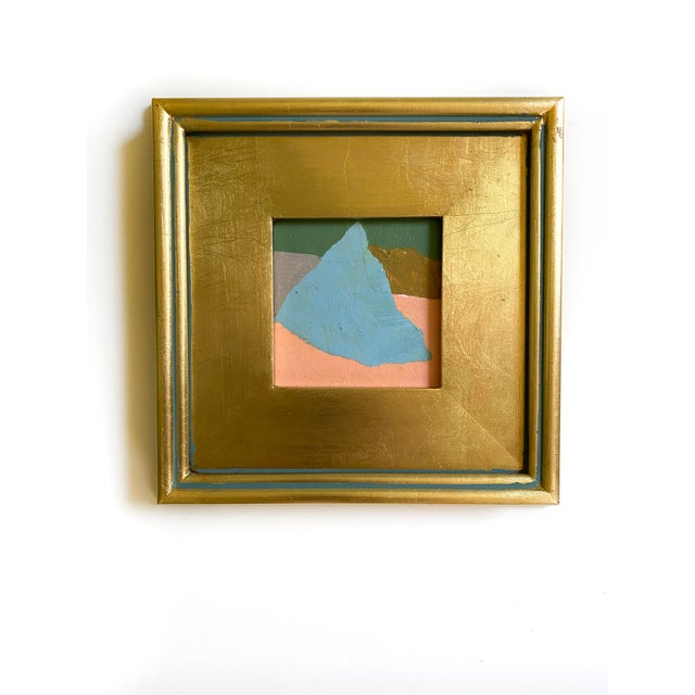 "Turn Me Around" Pair of Framed Mini Paintings by Jessalin Beutler For Sale - Image 4 of 5