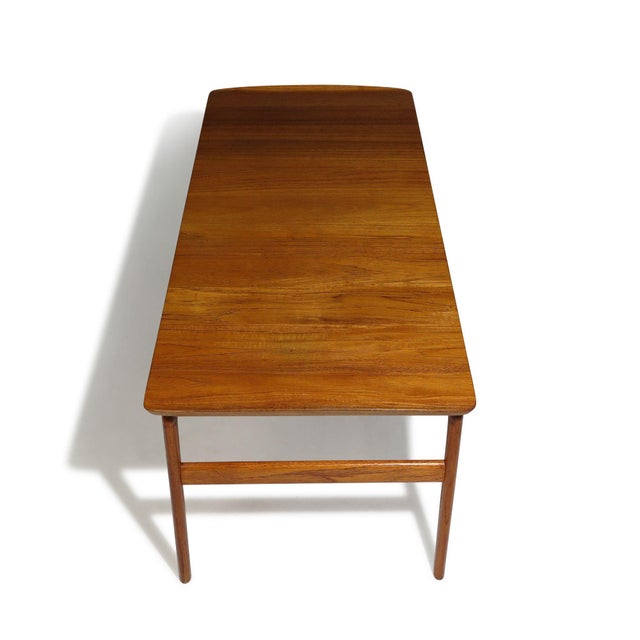 Brown Mid 20th Century Peter Hvidt & Orla Molgaard Nielsen Solid Teak Danish Coffee Table For Sale - Image 8 of 10