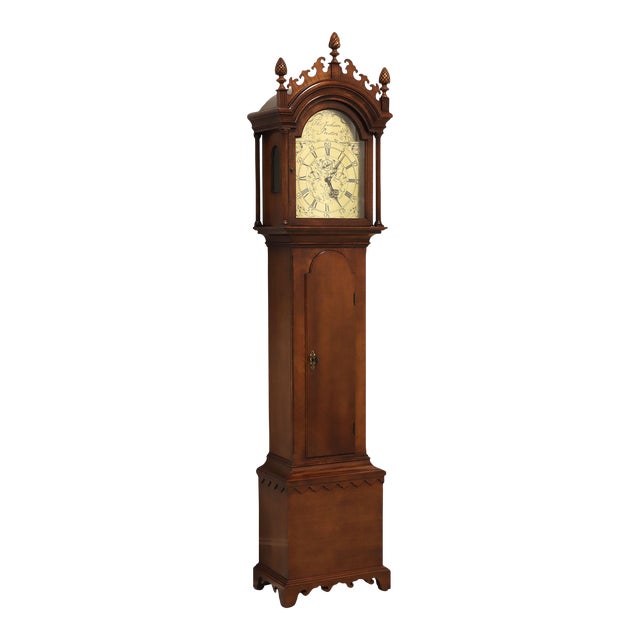 Tho Jackson Preston Henry Ford Museum Tiger Maple Grandfather Clock by