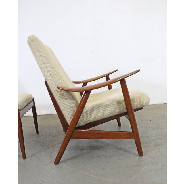 Mid Century Danish Modern Teak Lounge Chair Ottoman Chairish