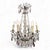Crystal Chandelier with Bronze Frame and Baluster Stem For Sale
