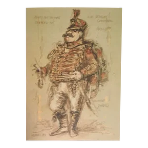 Vintage Stratford Festival Design Folio, 'Arms and the Man" Costume Print