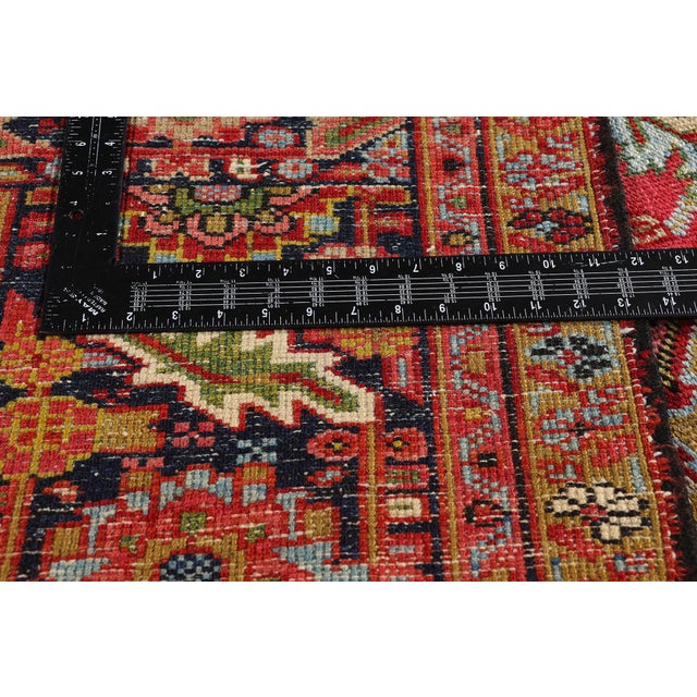 Textile Late 19th Century Persian Heriz Rug, 10'06 X 13'02 For Sale - Image 7 of 10