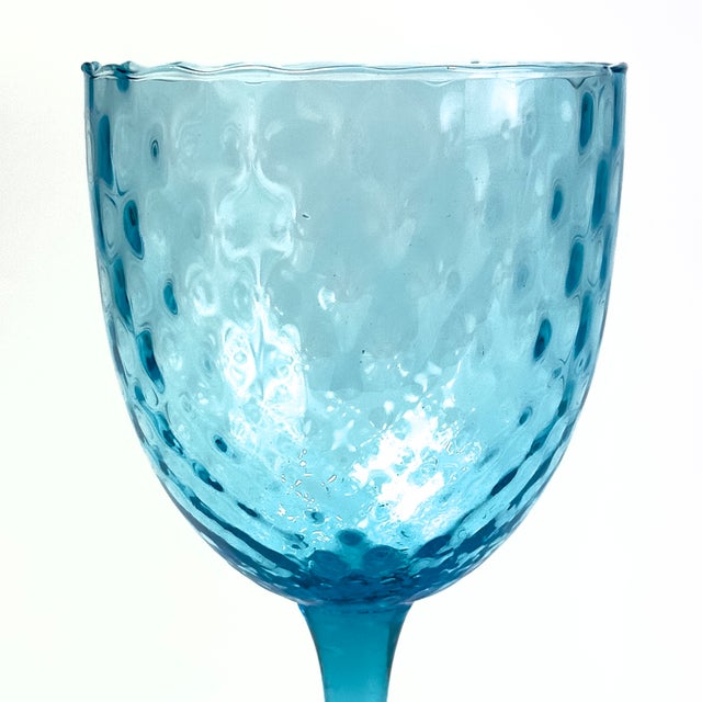 1960s Vintage Ultramarine Glass Stemware Curation - Group of 5 For Sale - Image 5 of 18