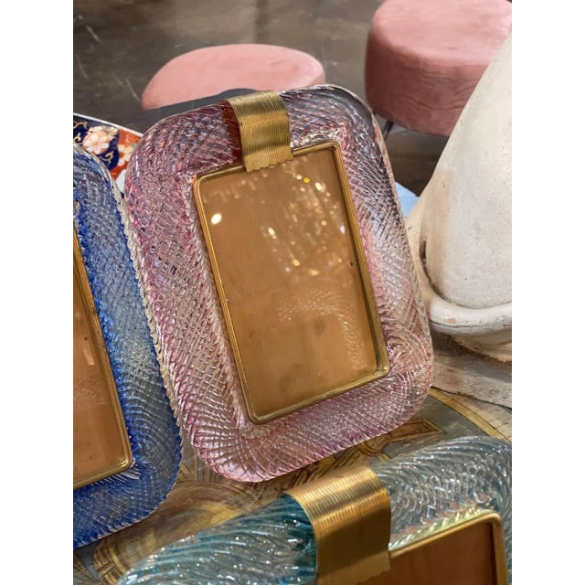 Gold Murano Glass Picture Frame For Sale - Image 4 of 7