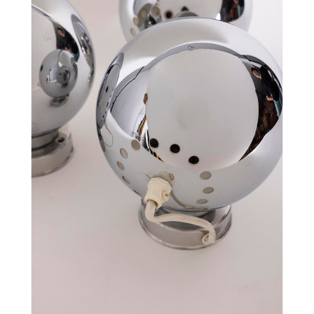 1970s Vintage Eyeball Wall Lamps by Goffredo Reggiani from Reggiani, 1970s, Set of 3 For Sale - Image 5 of 8