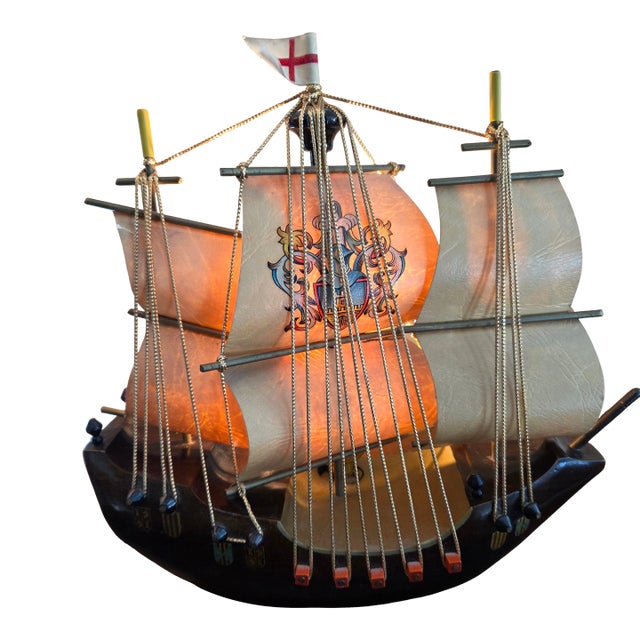 Vintage Ship Model Lamp For Sale