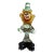 Vintage Tuscany Italian Hand-Blown Art Glass Clown Figurine With Aventurine Inclusions For Sale