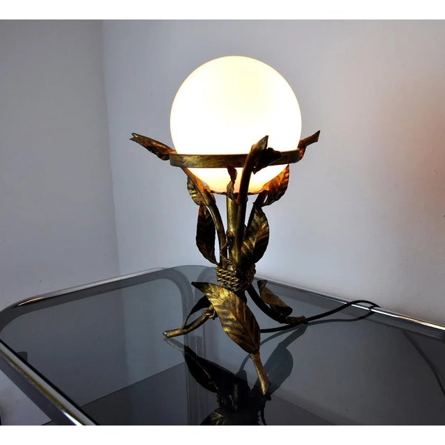 Art Deco Spanish Floral Table Lamp, 1960 For Sale - Image 6 of 8
