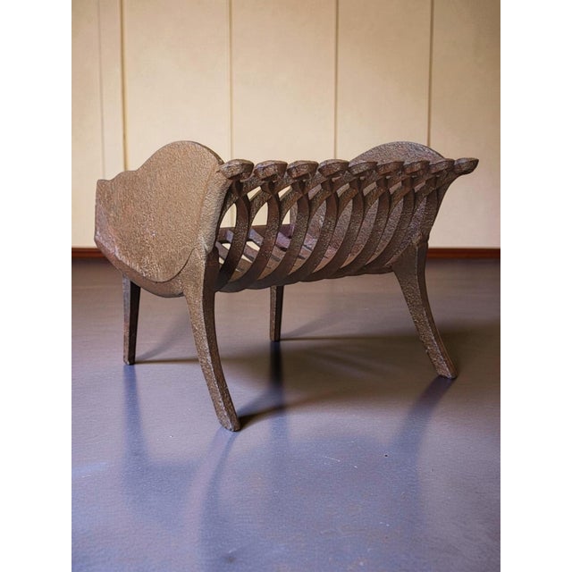 Metal Cast Iron Fireplace Log Holder, 1890s For Sale - Image 7 of 7