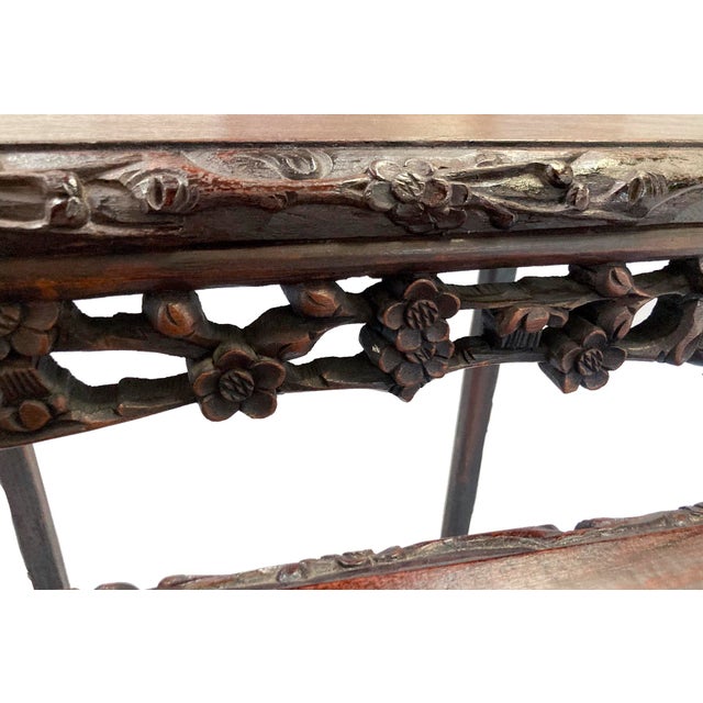 Antique Rosewood Chinese Nesting Tables Set of 4 For Sale - Image 9 of 12