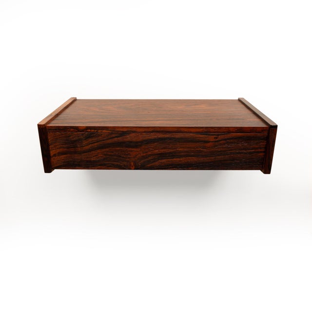 Vintage Danish Mid Century Rosewood Floating Nightstands—Pair For Sale In San Francisco - Image 6 of 7