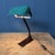 Banker's Lamp withTurquoise Enamel Shade from Erpé, 1930s For Sale - Image 10 of 18