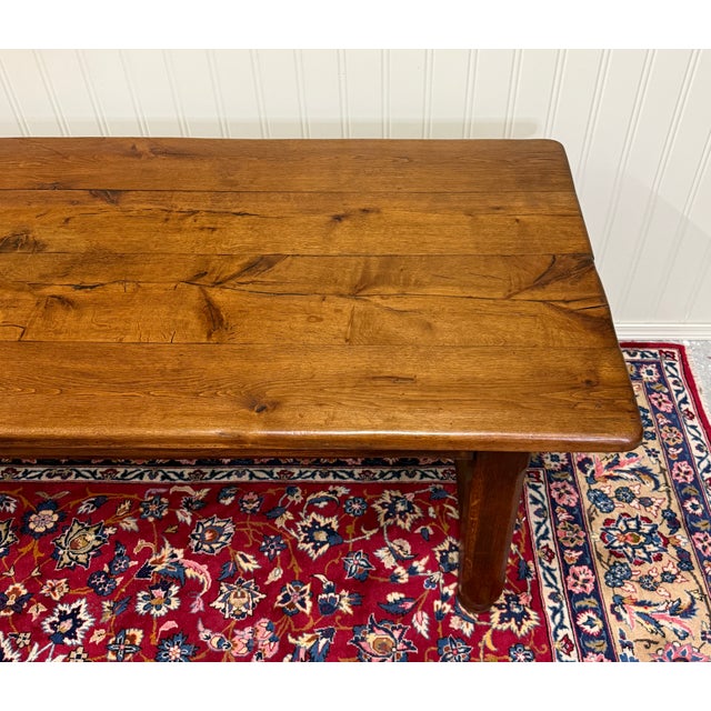 Antique French Country Farmhouse Dining Table Honey Oak 98"w C. Late 19thC For Sale - Image 12 of 18