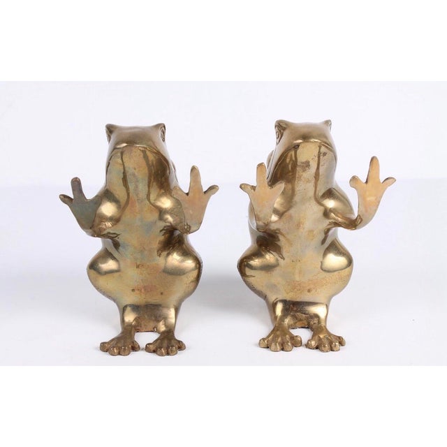 Vintage Brass Frog Bookends a Pair Chairish