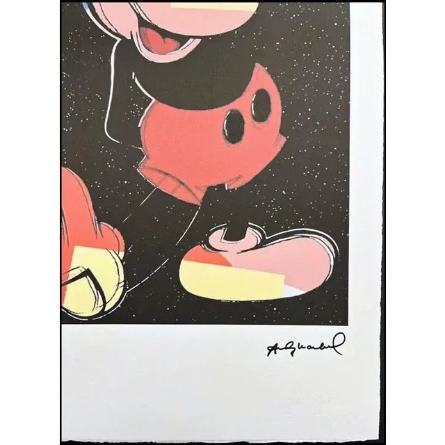 Mid-Century Modern After Andy Warhol, Mickey Mouse - Black , 1980s, Lithograph For Sale - Image 3 of 7