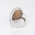 Mid 20th Century 8ct Natural Opal Ring Estate 14k White Gold Large Oval 6.5 Cocktail Jewellery size 6.5 For Sale - Image 5 of 7